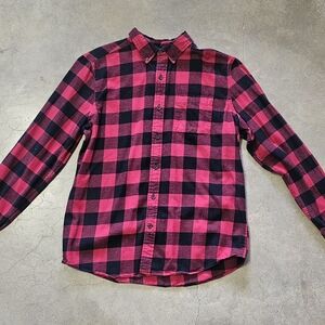 St. John's Bay Black and Red Plaid Shirt